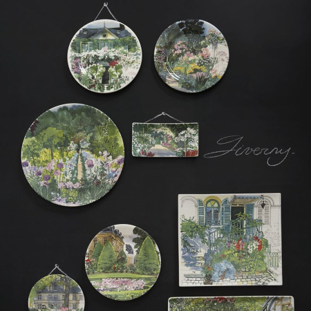Gien Paris Giverny Блюдо для торта, диаметр - 30 см, разноцветный