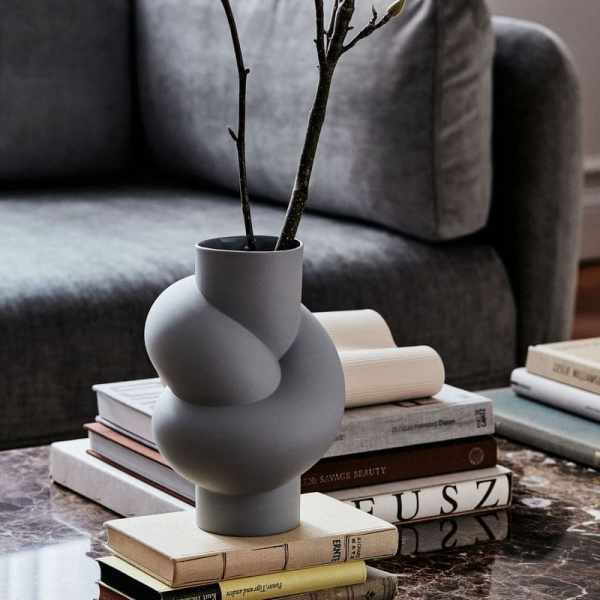 Rosenthal Node Фарфоровая ваза, размеры: 18х18х25,5 см, цвет - Lava (серый)