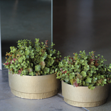 D&M Depot Loop Набор из 2 кашпо, 21х17 см, золотой