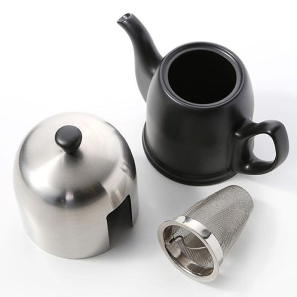 Degrenne Salam Заварочный чайник, объем - 1 л, цвет - черный, крышка - полированная сталь