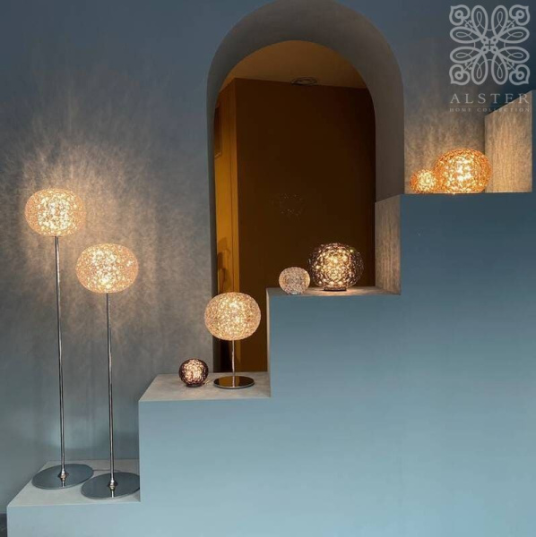 Kartell Mini Planet Настольная лампа, 16 см, дымчатый