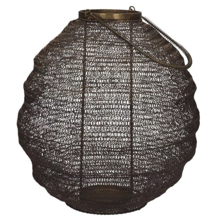Pomax KIBU Металлический фонарь - подсвечник, 38х40 см, бронзовый