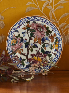 Gien Pivoines Десертная тарелка, диаметр - 22,4 см, ручная роспись