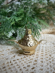 Inge Glas Стеклянная елочная игрушка Волшебная лампа Аладдина, размер - 5,5 см