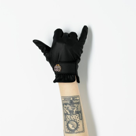 Garden Glory Садовые перчатки из эко-кожи Sparkling black, размер - L, цвет - черный