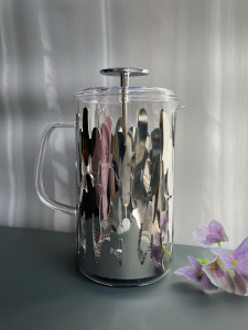 Alessi Barkoffee Заварочный чайник или кофейник с прессом, объем - 720 мл, цвет - полированная сталь