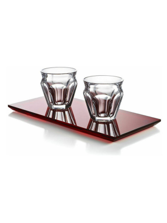 Baccarat Harcourt Coffee Set Кофейный набор из 2-х хрустальных стаканчиков и подноса