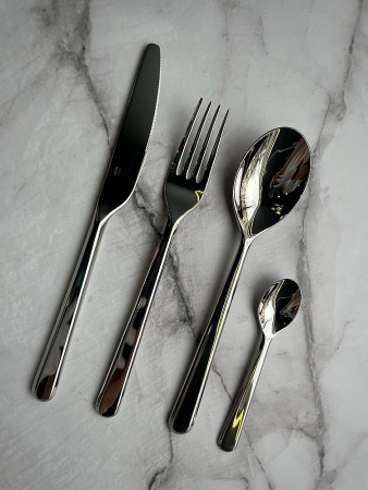 Alessi Amici Набор столовых приборов на 6 персон из 24 предметов, полированная нержавеющая сталь