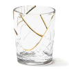 Seletti Kintsugi Стеклянный стакан, размеры: 8,2х8,2х10 см, цвет - прозрачный, золотой