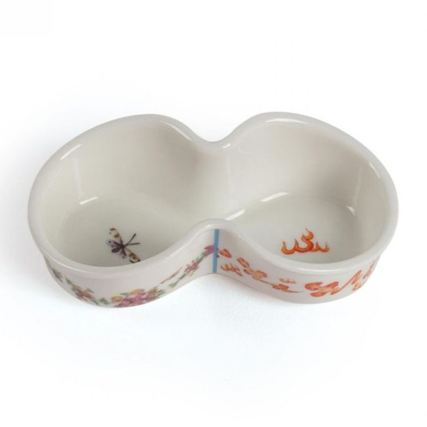 Seletti Hybrid Thea Фарфоровый набор для специй (солонка и перечница), цвет - белый, разноцветный