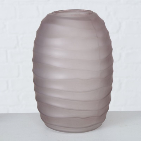 Boltze Delana Стеклянная ваза, 23 см, розовый матовый