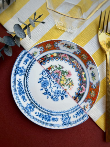 Seletti Hybrid Десертная тарелка Zobeide, диаметр - 15 см, цвет - белый, разноцветный