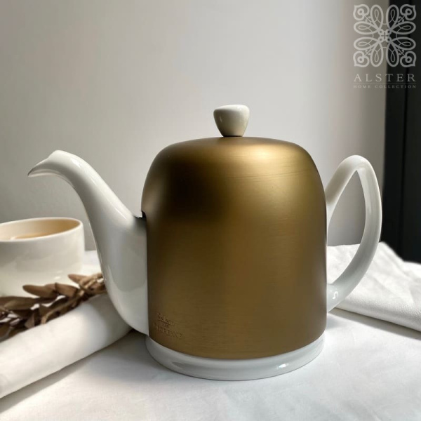 Degrenne Salam Заварочный чайник, объем - 1 л, белый с бронзовой крышкой