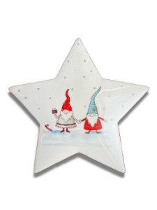 Boltze Viggo Новогодняя банка для печенья (тип 2), 19х8 см, белый, красный