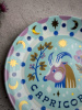 Bitossi Home L’Astrologia Тарелка для канапе или хлеба с декором Capricorn, диаметр - 16,5 см