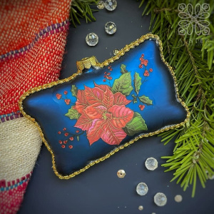 Inge Glas Magic Стеклянная елочная игрушка Синяя подушка, размер - 7 см