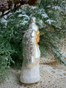 Inge Glas Стеклянная елочная игрушка Ангел с кристаллами Swarowski, размер - 13 см