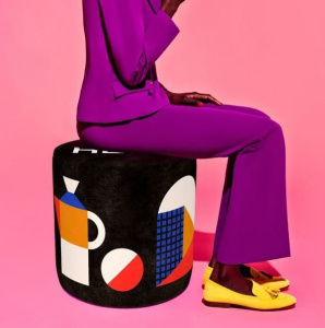 Qeeboo Sit Here Пуф, размеры: 50x50x45 см, цвет - черный