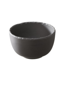 Revol Basalt Фарфоровая миска для подачи соусов, орехов, сухофруктов, диаметр - 10 см, черный