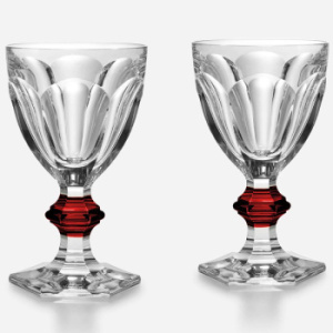 Baccarat Harcourt 1841 Набор из 2 хрустальных бокалов для вина, объем - 250 мл, прозрачный, красный
