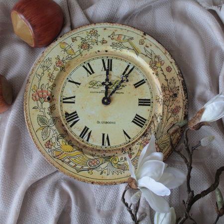 Roger Lascelles Настенные часы с птичками и цветами, 34.5cm