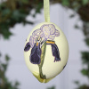 Peter Priess Пасхальное куриное яйцо с гладкой росписью "Happy Easter", желтый