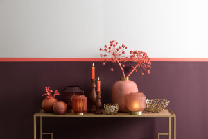 Light&Living Armilla Стеклянный подсвечник, 10,5х30 см, терракотовый