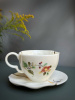 Seletti Kintsugi Фарфоровая чайная пара с цветами, цвет - белый, золотой