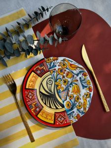 Seletti Hybrid Десертная тарелка Huaricanga, диаметр - 20 см, цвет - желтый, красный, синий