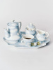 Serax Les Objets Mouleversants Фарфоровый поднос, размеры: 36,6х26,5х2,8h см, цвет - голубой