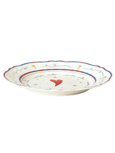 Bitossi Home Passion Fruit Обеденная тарелка с декором Cuore (сердце), диаметр - 26,5 см