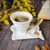 Seletti I-Wares Фарфоровая кофейная пара с ложечкой, размеры: 7х7х7h см, цвет - белый, золотой