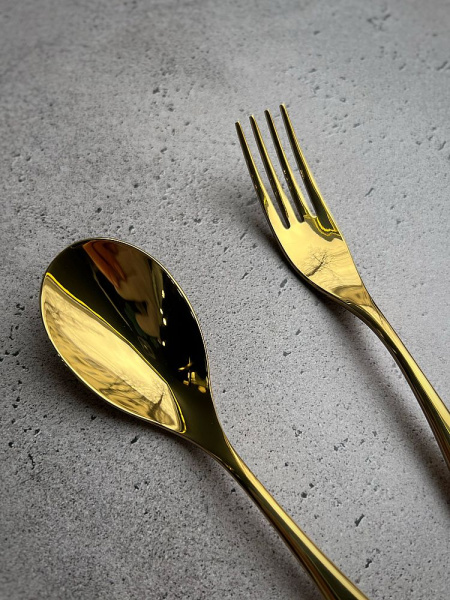Degrenne Onde Gold Набор столовых приборов на 6 персон из 24 предметов, цвет - золотой