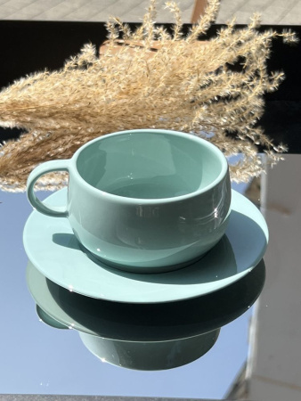 Degrenne Cafeterie Empileo Чайная пара, объем - 250 мл, цвет - голубой