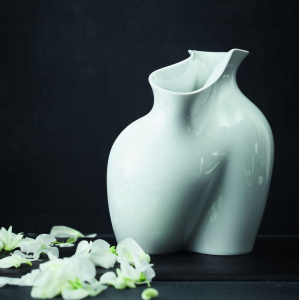 Rosenthal La Chute Фарфоровая ваза, размеры: 22,2х21,8х24,5 см, цвет - белый глянцевый