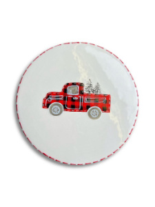 Boltze Mikkel Новогодняя банка для печенья (тип 2), 18х9 см, белый/красный/черный