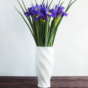 Cera Ваза из полуфарфора "Улитка", 20 см, белый