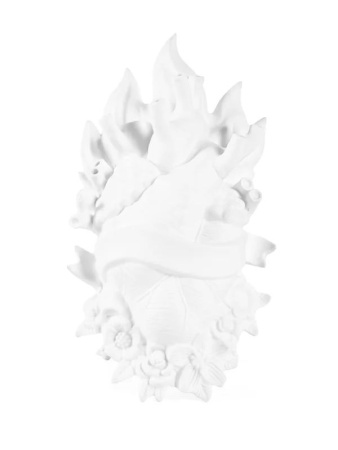 Seletti Holy Love in Bloom Настенная ваза - сердце, размеры: 18,4х8,5х33,9h см, цвет - белый матовый