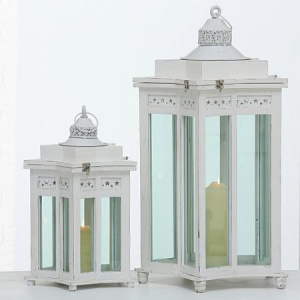 Boltze Eloise s/2 Фонари, 48 - 75 см, белый, китайская пихта