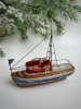 ShiShi Стеклянная елочная игрушка Парусник, размер - 16 см