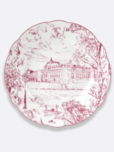 Bernardaud Tout Paris Обеденная тарелка, диаметр - 27 см, цвет - белый, розовый
