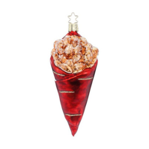 Inge Glas Стеклянная елочная игрушка Засахаренный миндаль, высота - 14,5 см, цвет - красный