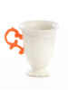 Seletti I-Wares Фарфоровая кружка, размеры: 10х10х11,5h см, цвет - белый, оранжевый
