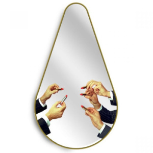 Seletti Toiletpaper Lipsticks Зеркало в форме капли, размеры: 45х80h см