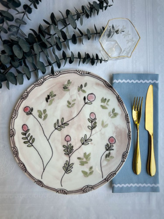 Serax Marni Midnight Flowers Набор из 2-х сервировочных тарелок с рисунком Mirtillo Nude MF, 31 см