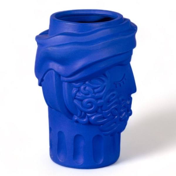 Seletti Man Декоративная ваза, размеры: 24x22х32h см, цвет - синий