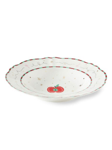 Bitossi Home Passion Fruit Суповая тарелка с декором Mela (яблоко), диаметр - 23 см