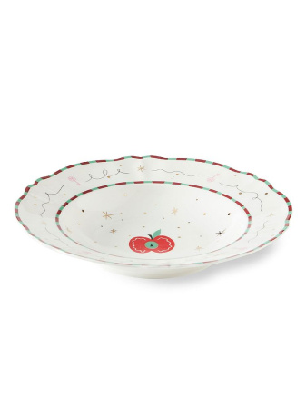 Bitossi Home Passion Fruit Суповая тарелка с декором Mela (яблоко), диаметр - 23 см
