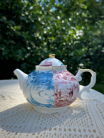 Seletti Hybrid Фарфоровый чайник Smeraldina, размеры: 15*15*13h см, белый, синий, красный