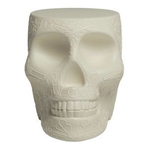 Qeeboo Mexico Кофейный столик Череп, размеры: 38,2x53x45h см, цвет - слоновая кость